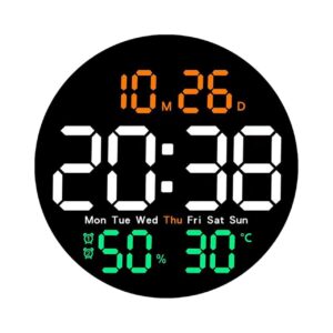 Plastic Digital Wall Clock – Large Display with Remote Control